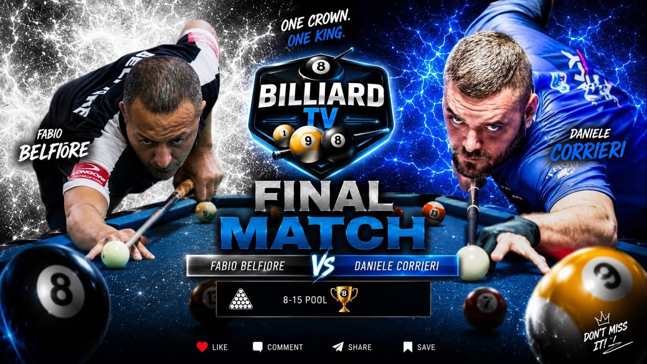 CORRIERI DANIELE VS BELFIORE FABIO Finale Campionato Italiano 2021 BILLIARD TV