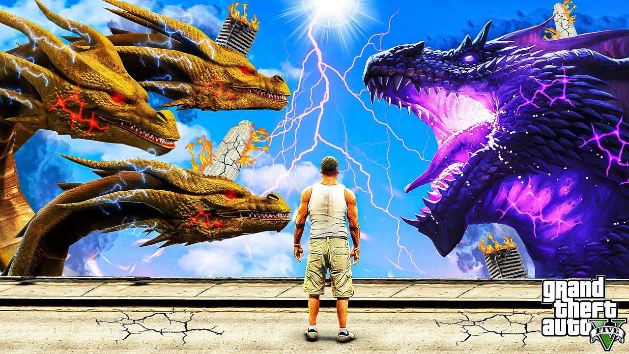 FRANKLIN VS KING GHIDORAH In GTA 5