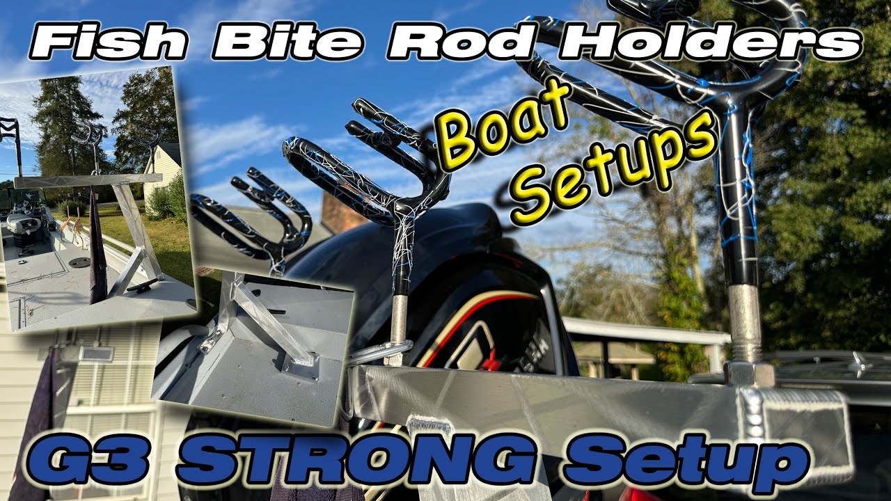 G3 Catfishing Setup: Fish Bite Rod Holders Tandem Rod Rack #strong