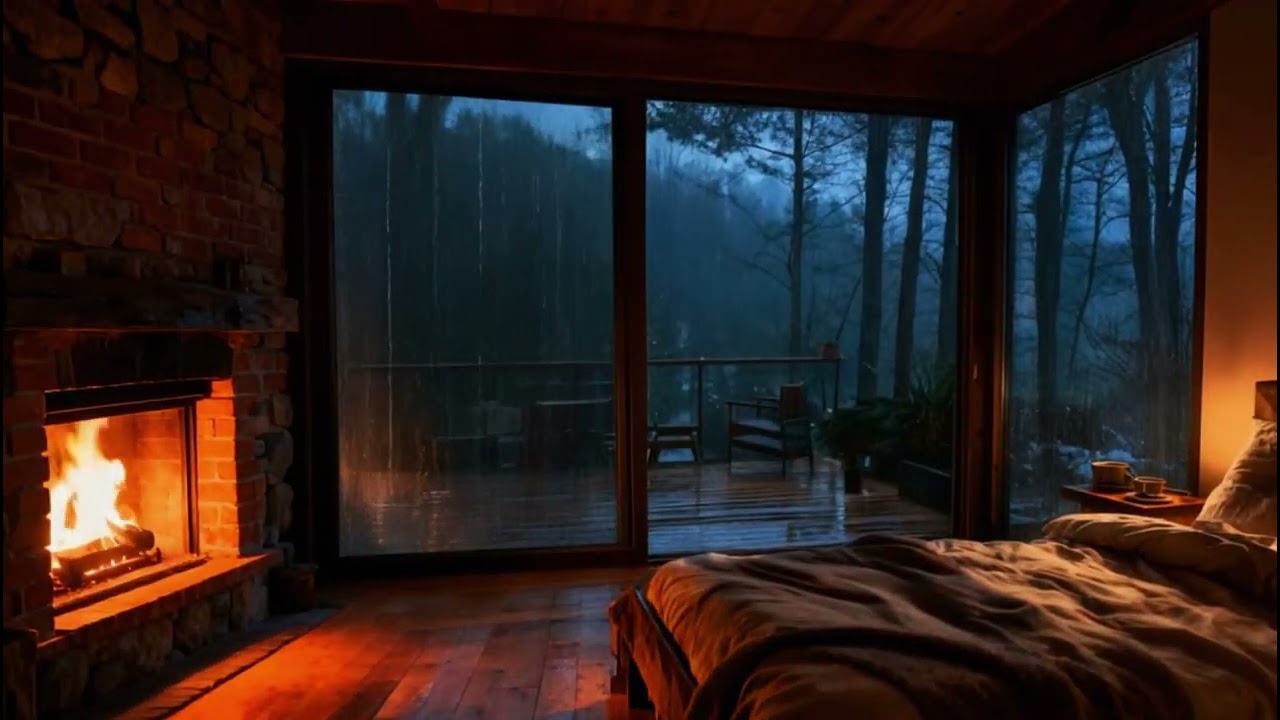 Beat Insomnia, Relax with Heavy Rain in the Forest | Natural Sounds for Deep Sleep and Meditation