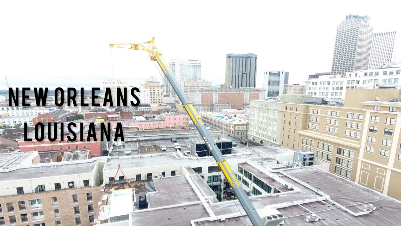A Day As A Crane Operator | Rooftop Swimming Pool Removal | Liebherr LTM-1250 5.1 | New Orleans, LA