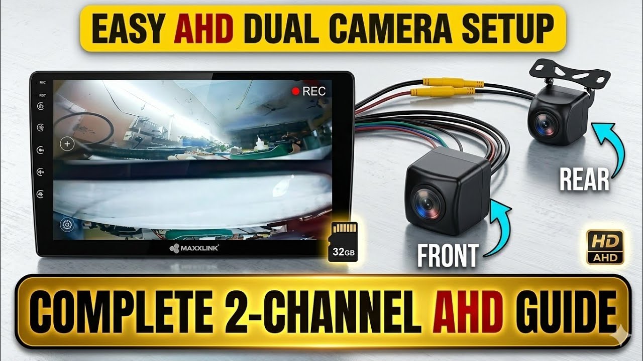 Connection & Setting of AHD double camera | AHD 1080P recording camera | T5(K2501) Android head unit