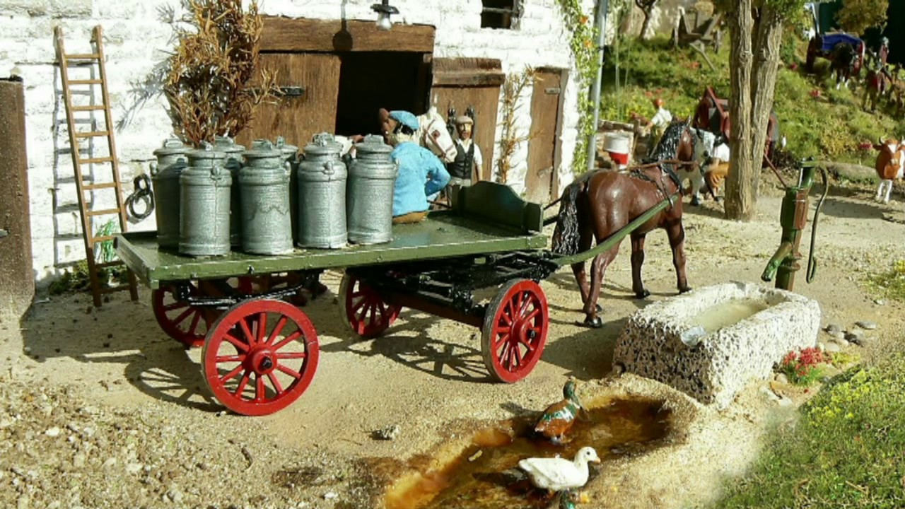 diorama 32 ferme briarde 1900,1950