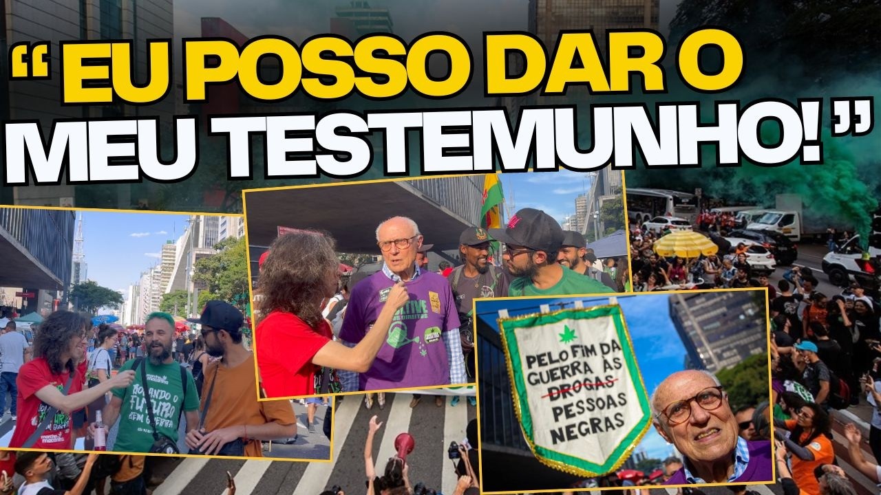 MARCHA DA MACONHA SÃO PAULO 2024 - Eduardo Suplicy vai a ato pela legalização na Avenida Paulista