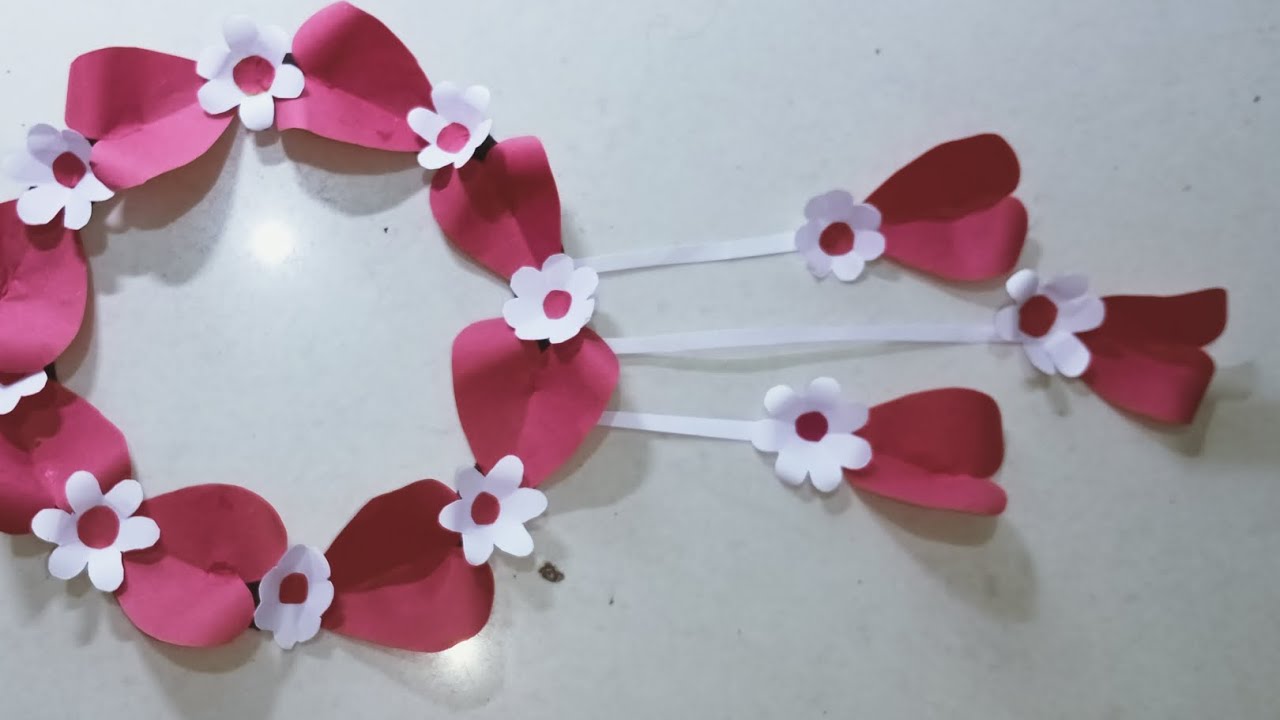 10 Quick Easy Paper Wall Hanging Ideas / Heart Flower Wall decor / Cardboard  Reuse /Room Decor DIY
