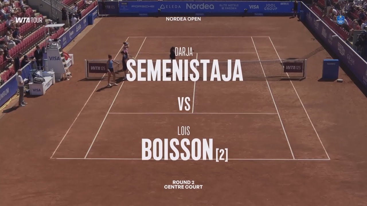 Darja Semenistaja (LAT) vs Lois Boisson (FRA) -   Game, Set and Match Point