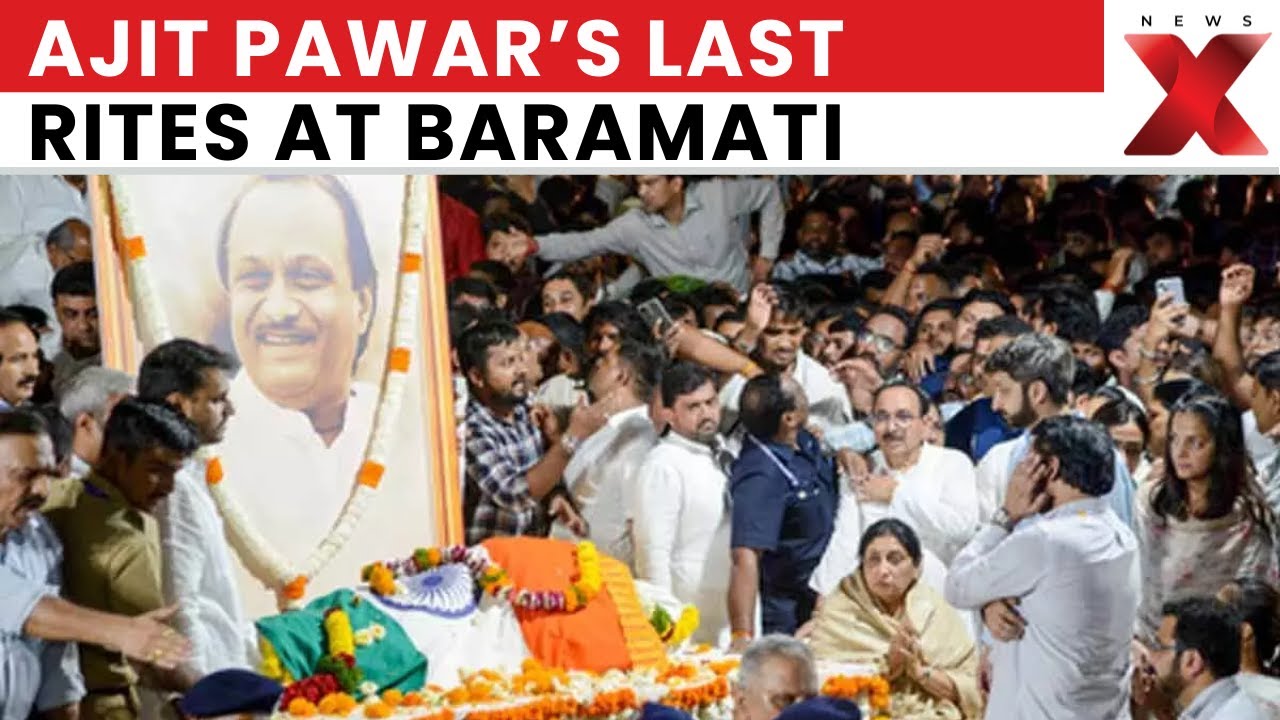 Ajit Pawar Last Rites: Ajit Pawar&rsquo;s Last Rites With State Honours At Baramati Vidya Pratishthan