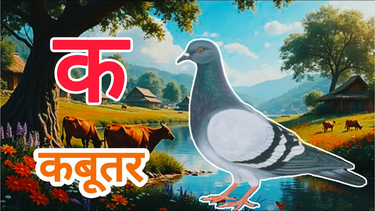 क से कबूतर,अ से अनार a se anaar k se kabutar | Hindi varnmala | ABCD क से कबूतर अ से अनार, for kids
