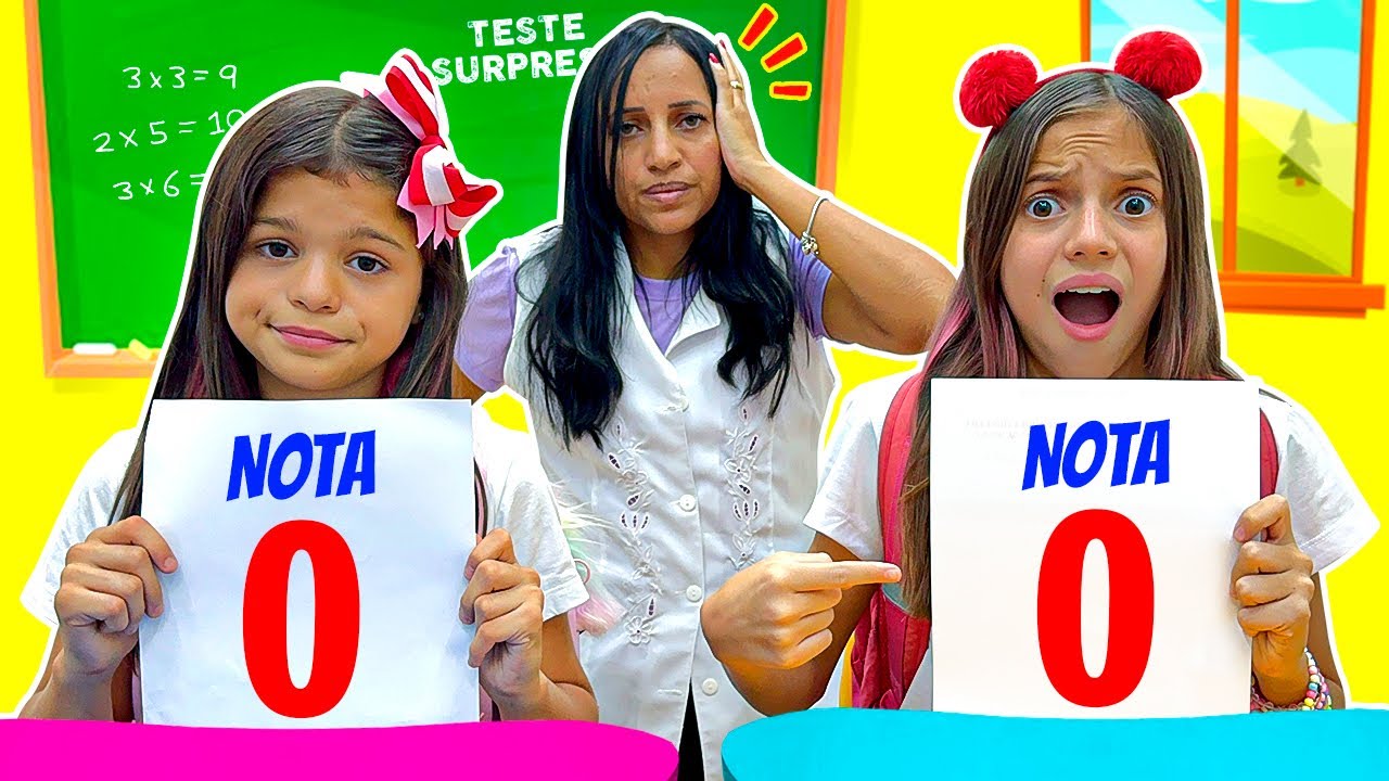Jéssica e Manu Apredem que é muito importante prestar atenção nas aulas e não colar na escola