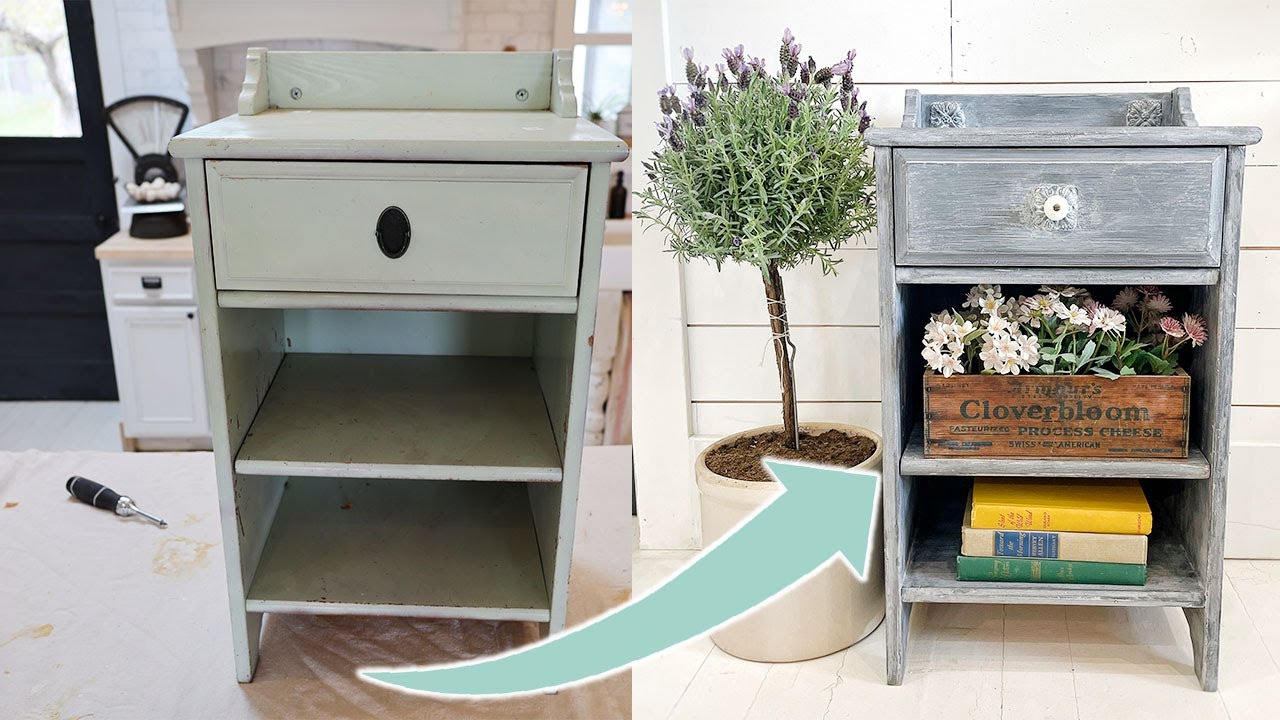$8 Thrift Store Flip!  Stone Gray Finish DIY