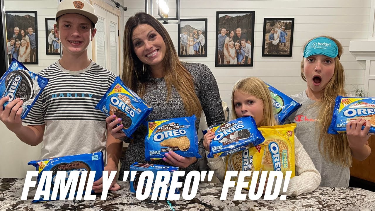 Trying Every Flavor Of Oreo That We Could Buy | Family OREO Feud