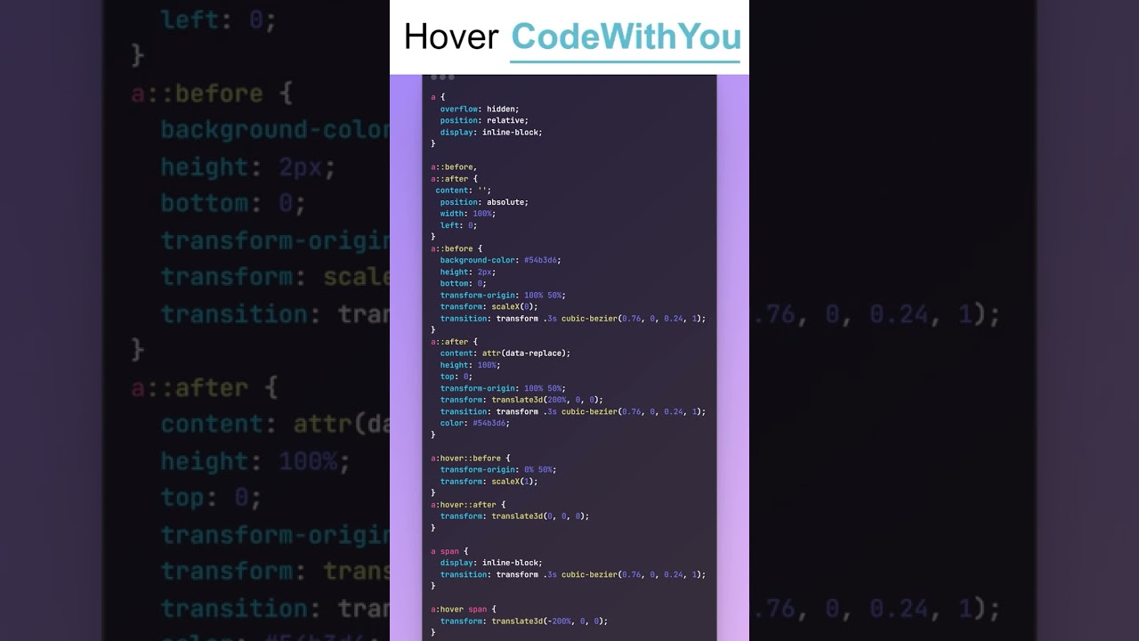 Css Hover Effect #html #css