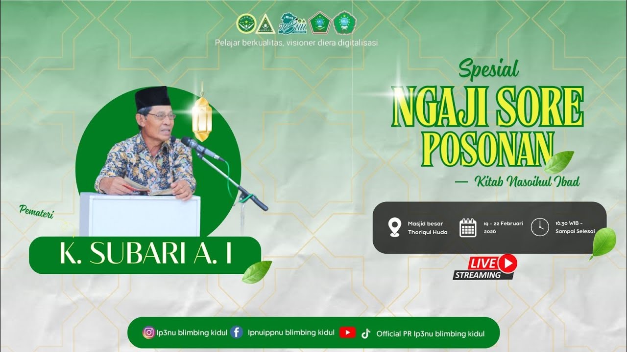 [LIVE] NGAJI SORE - KH. SUTRIMAN (Kitab Safinatun Najjah)