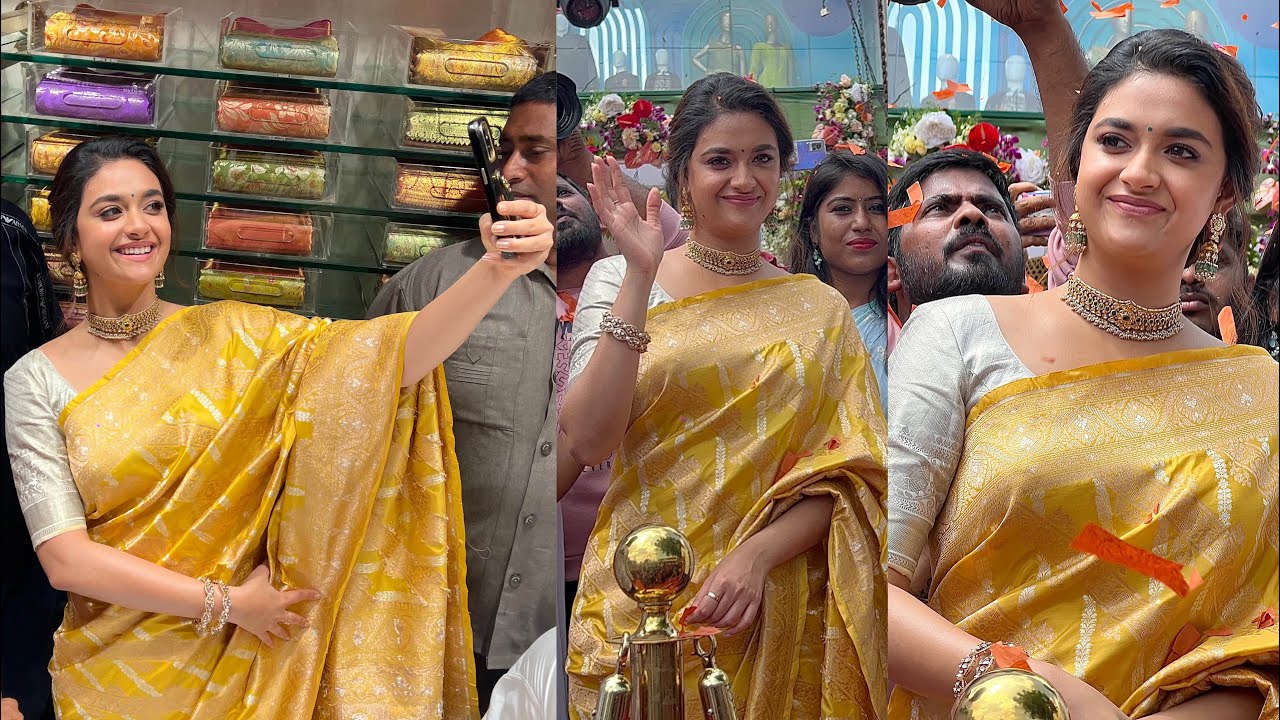 Keerthy Suresh Grand Opened CMR Shopping Mall at Balapur | Heroine keerthi Suresh | Hi Celebrity
