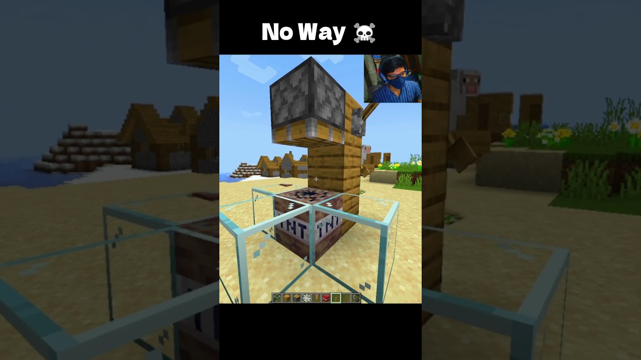 Explosi&oacute;n de TNT con estalactitas puntiagudas en Minecraft 💀🪨 #minecraft