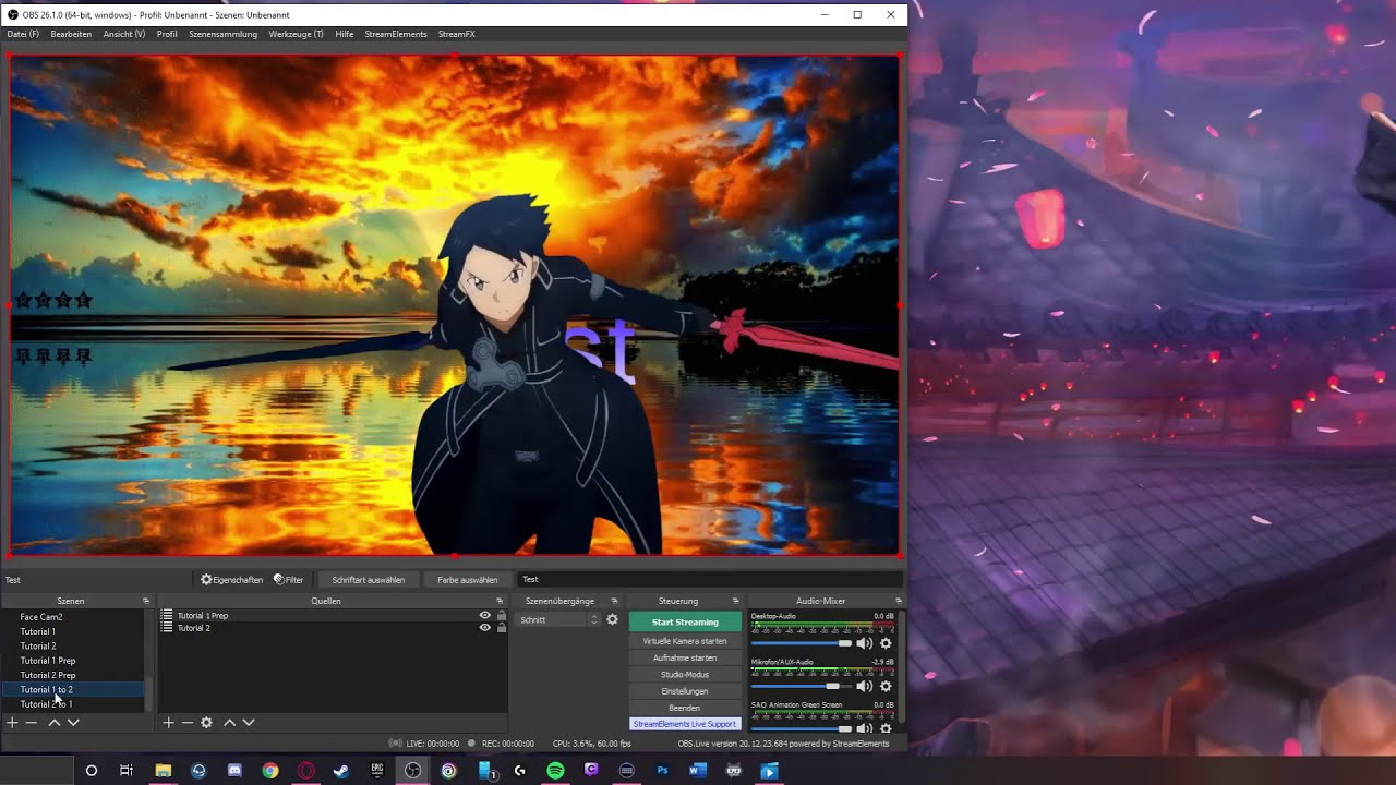 Stinger Transition with Greenscreen /Chroma Key (German)