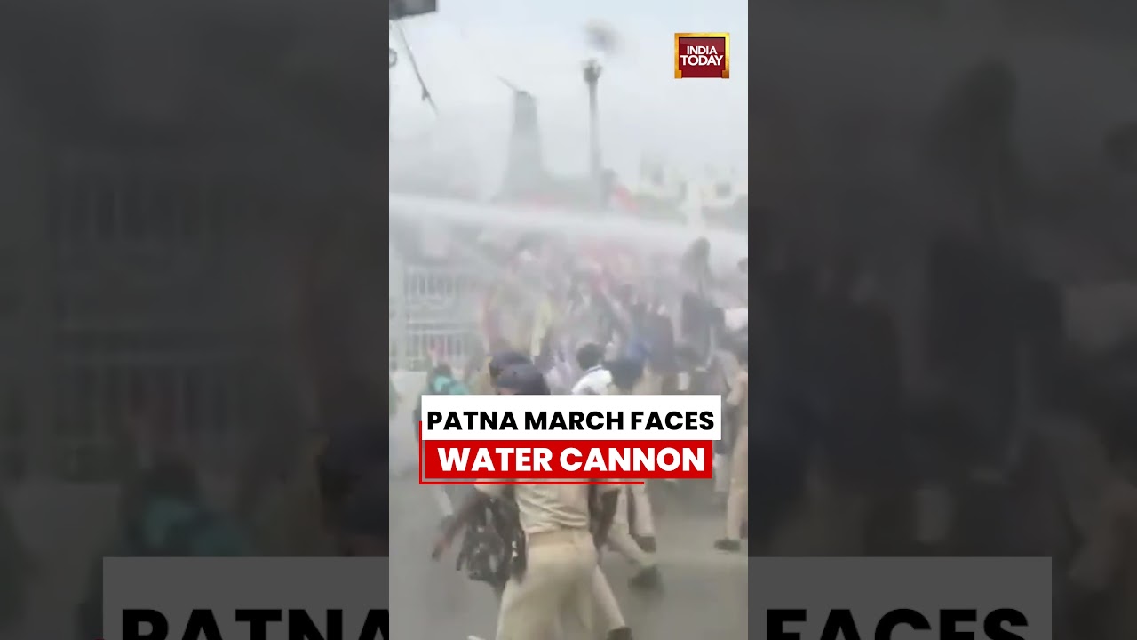 Patna Protest: Police Use Water Cannon To Disperse Crowd Marching Towards Lok Bhavan