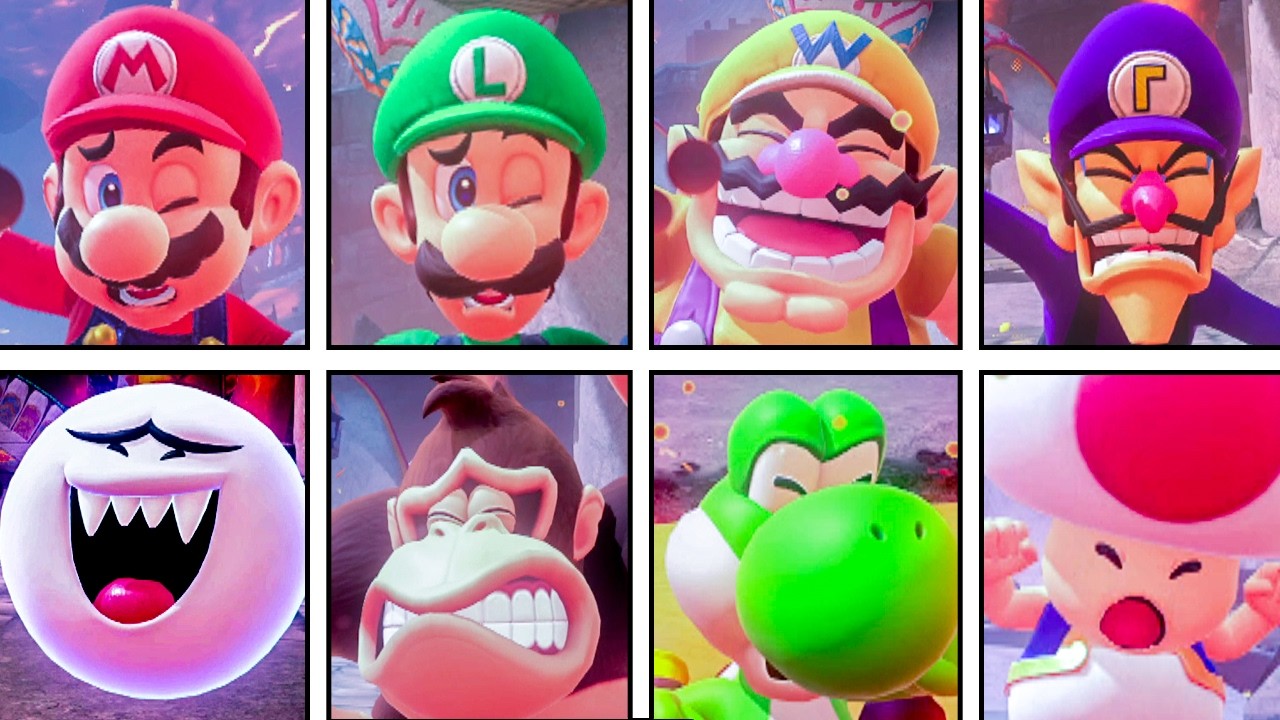 Mario Kart World: All Characters Falling In Lava