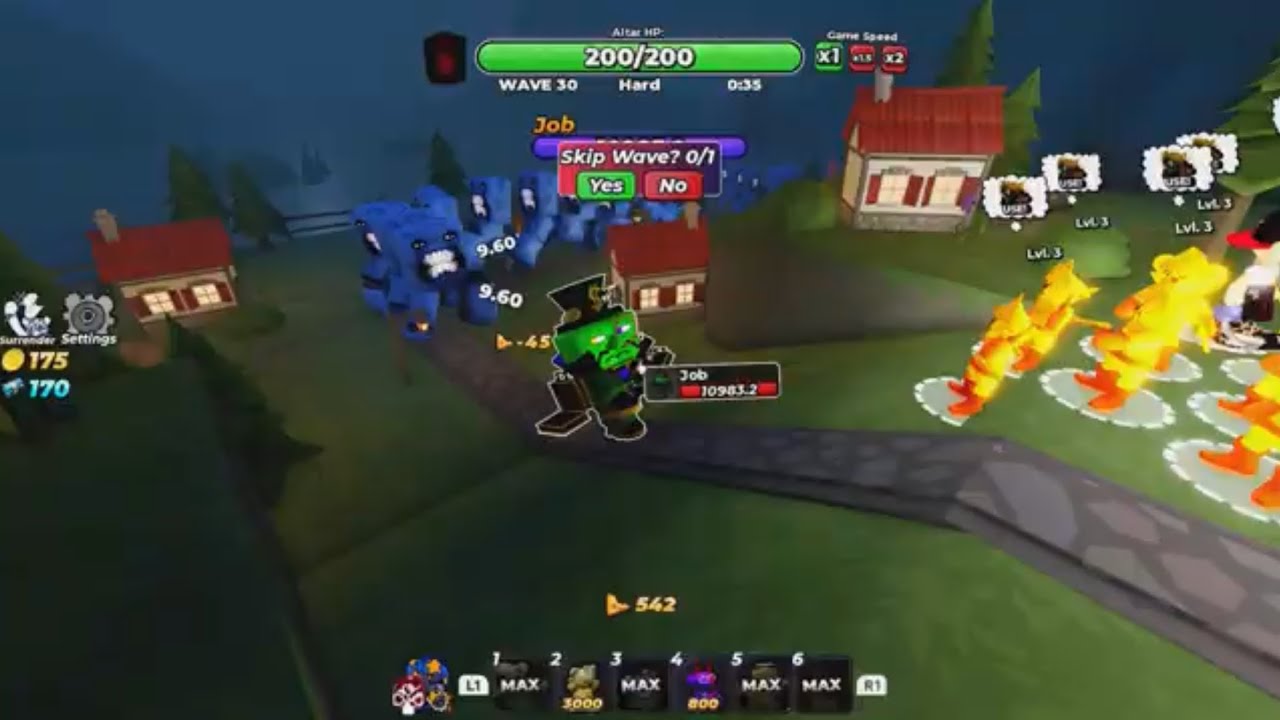 Bear Tower Defense Bounty: Job took my cheese, so I push him down the hill