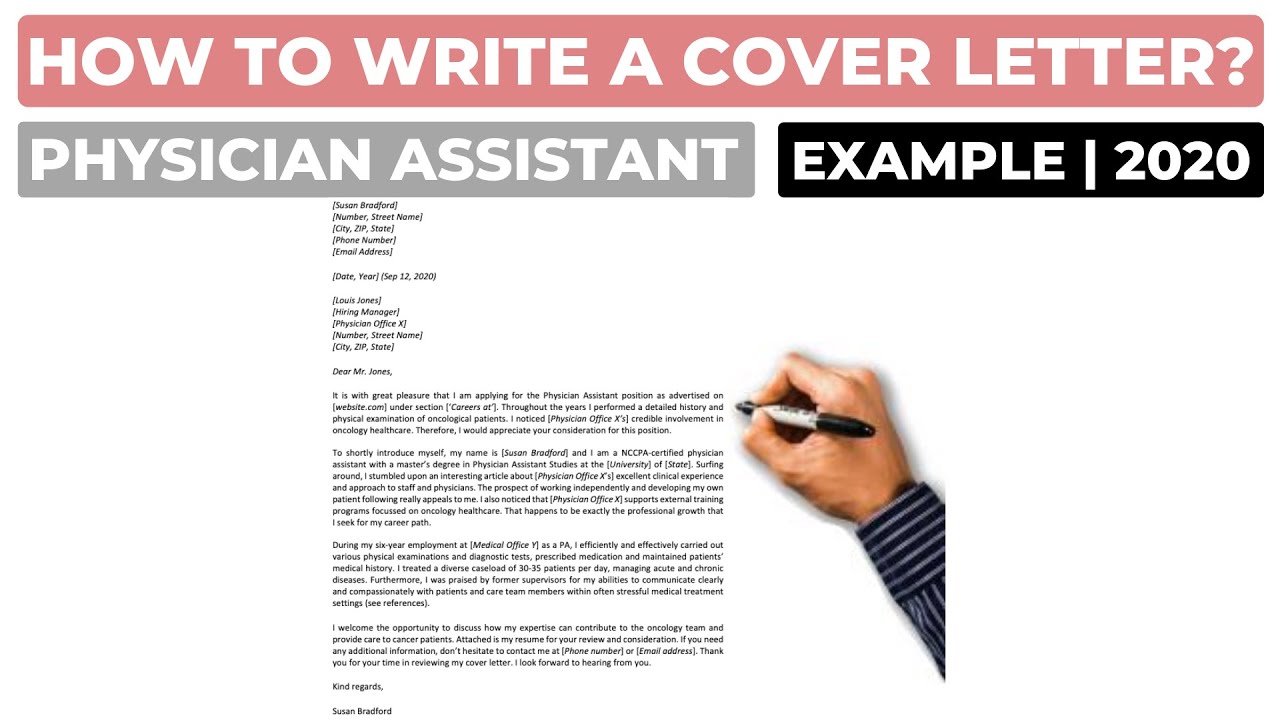 How To Write a Cover Letter For a Physician Assistant Position | Example