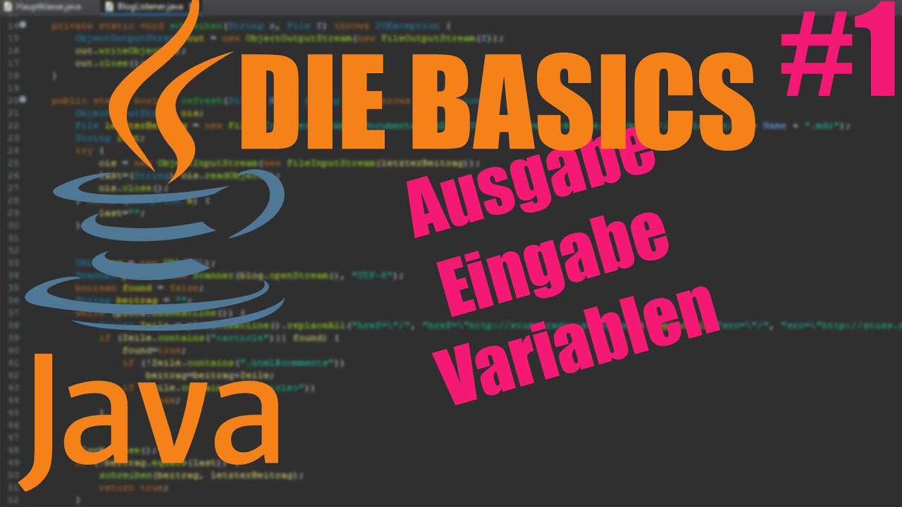 Java: Ausgabe, Eingabe, Variablen einfach erkl&auml;rt (Lektion #001) [radio STUSs - Folge 015]