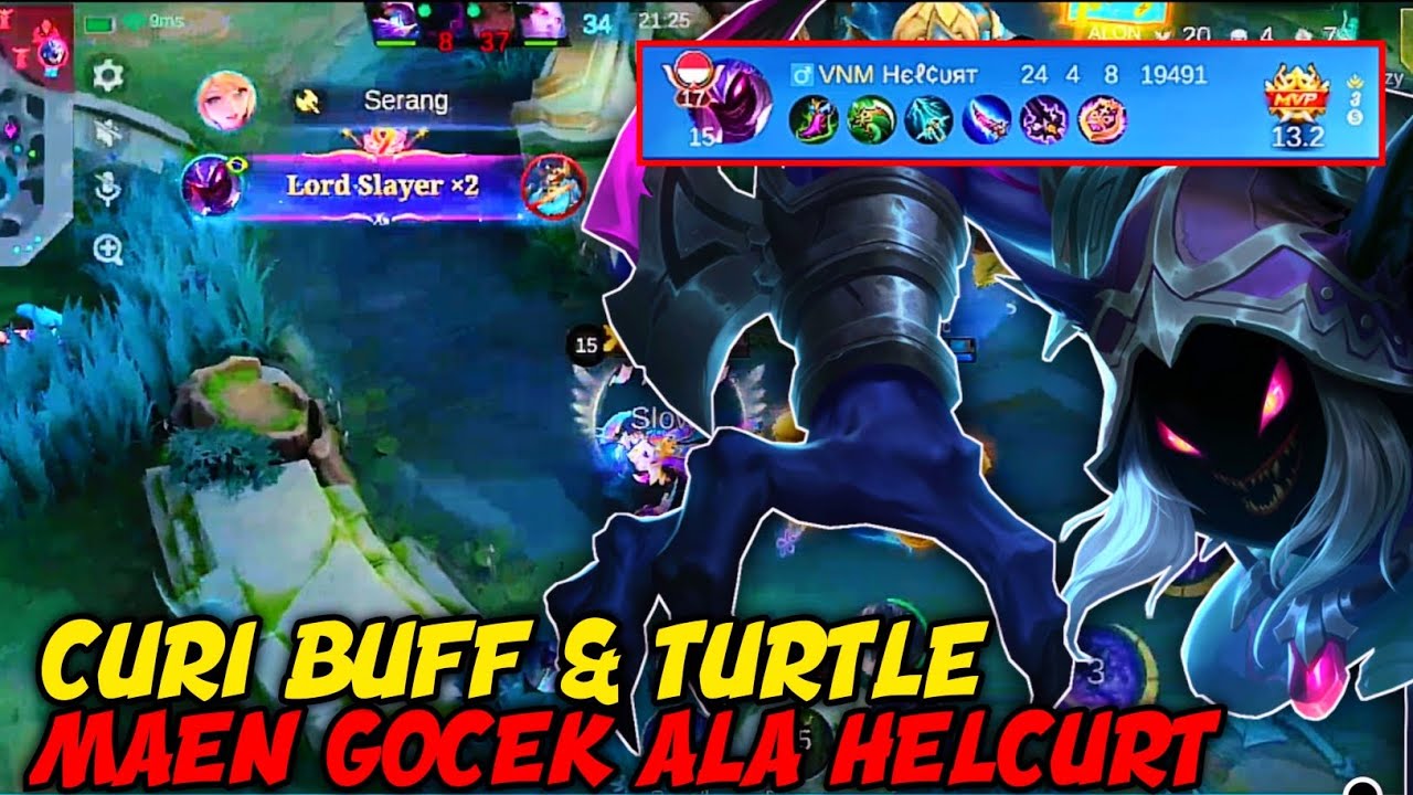 Cara Helcurt Curi Buff & Lord 😈 Gocek Bikin Lawan Hilang Fokus!