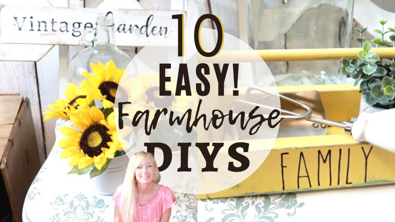 10 FARMHOUSE DECOR DIYS ❤ Easy Budget Friendly Thriftstore Upcycles |TRASH TO TREASURE NO.14