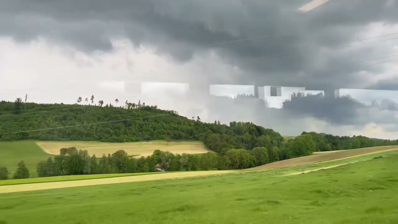 Orage du 21 Mai 2025 a Seedorf et Avry Matran (pas foudre mais une assez belle cellule)