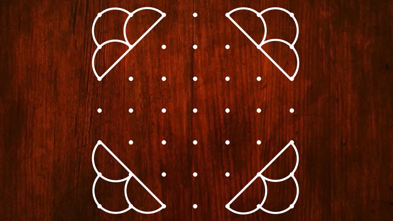 New Rangoli Design Tutorial || Easy Kolam with 7x7 Dots || Simple Rangoli Design for Beginners