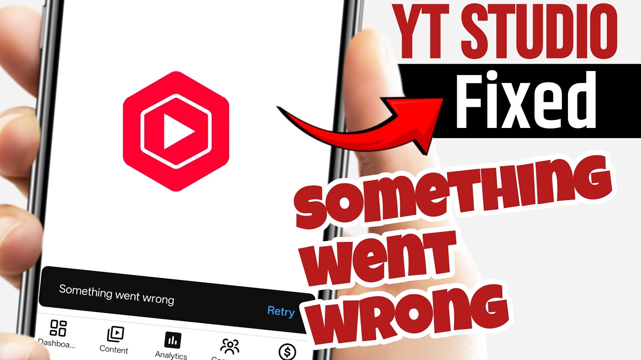 Fix YT Studio Something Went Wrong 2026 | YT Studio Server Down Problem