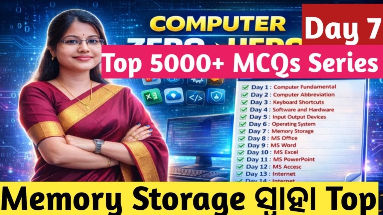 Computer Memory Storage Top MCQs | Computer 5000+ MCQs Series | Computer Classes | Crack Govt. Exam
