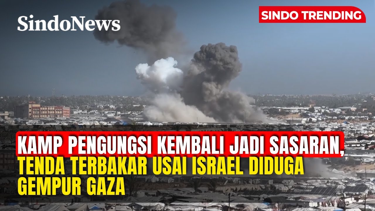 Israel Bombardir Zona Pengungsi! Kamp Ghaith Gaza Luluh Lantak! 31 Tewas | Sindo Trending | 1/2