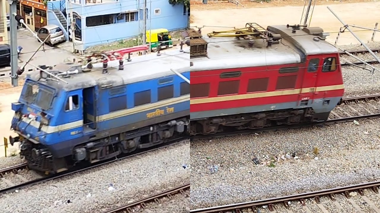 Yeshwantpur jaipur express in curve gradient | WAG7 arrived only engine | #wap4 #wag7 #engine #train