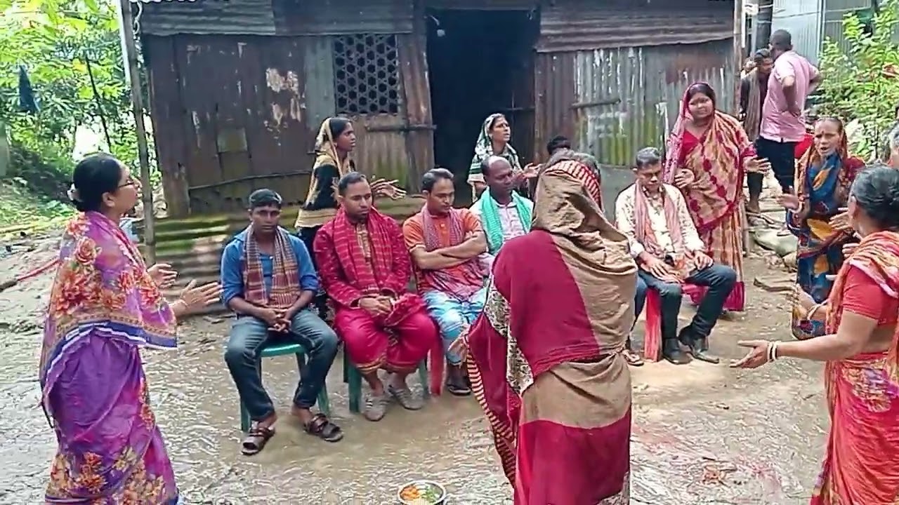 গ্রামের হিন্দু বিয়েতে সিলেটি ধামাইল গান