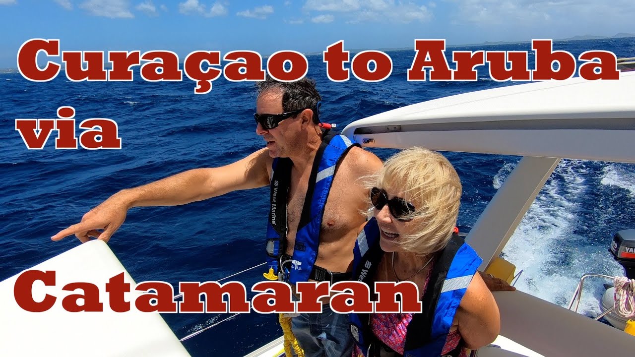 35 Curaçao to Aruba in HIGH SEAS + Ran Aground Leopard 40 Sailing Catamaran