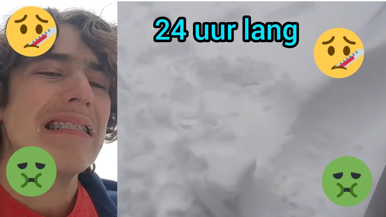 Challange: 24 uur lang ALLEEN MAAR SNEEUW eten. (CHALLANGE)
