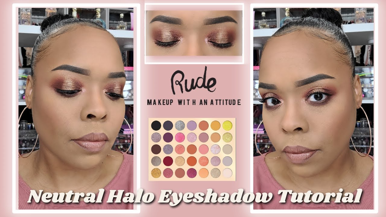Neutral Halo Eyeshadow Tutorial | Rude Cosmetics Manga Anime 2B Palette