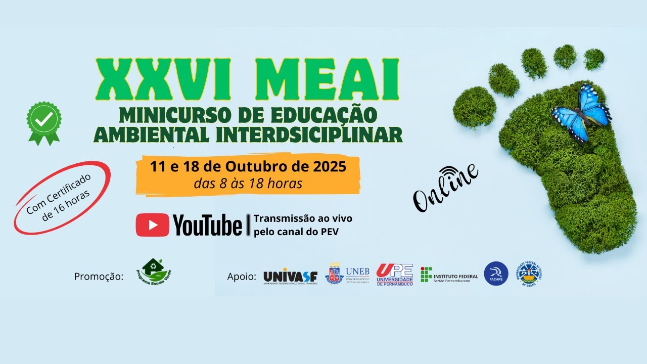 (Dia 1) XXVI Minicurso de Educação Ambiental Interdisciplinar - 11/10/2025