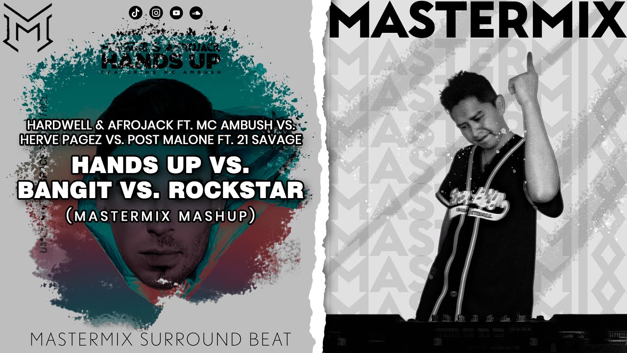 Hardwell, Afrojack Ft MC Ambush vs Post Malone & 21 Savage - Hands Up vs Rockstar (MasterMix Mashup)