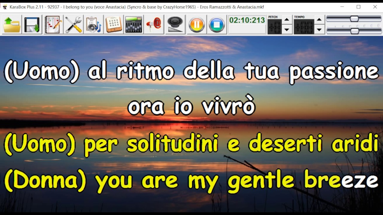 Eros Ramazzotti & Anastacia - I belong to you(voce Anast.)(Syncro by CrazyHorse1965) Karabox-Karaoke