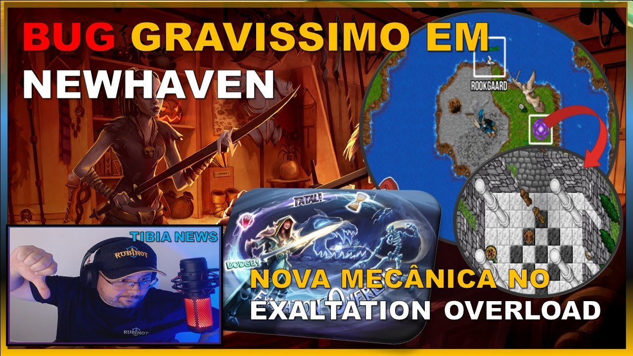 TIBIA - BUG GRAVE EM ROOKGAARD , CORREÇÕES E NOVO EVENTO EXALTATION MODIFICADO 