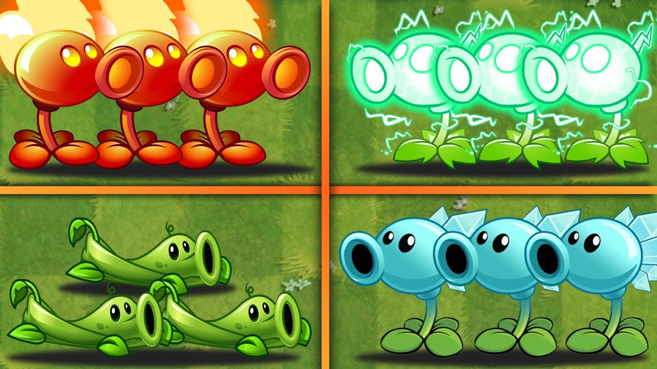 Best 4 Team 3 PEA Plants Battle - Who Will Win? - PvZ 2 Team Plant vs Team Plant