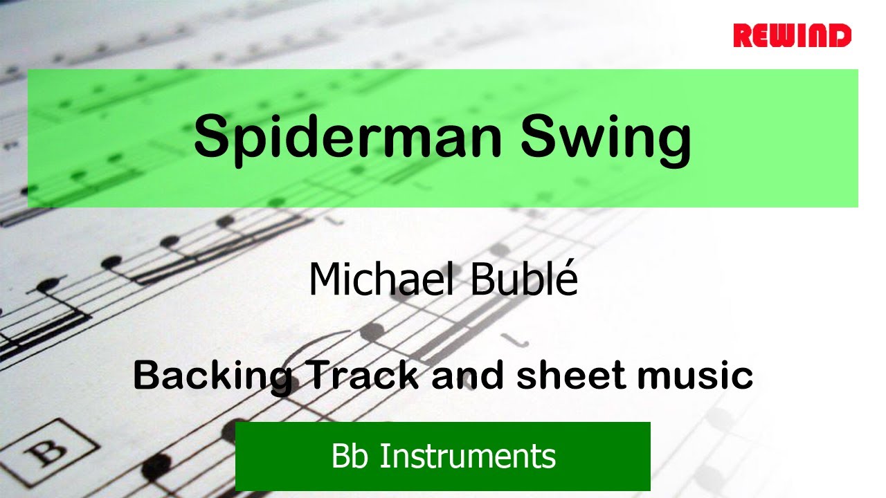 Spiderman Swing V2 Tenor Sax Clarinet Backing Track and Sheet Music