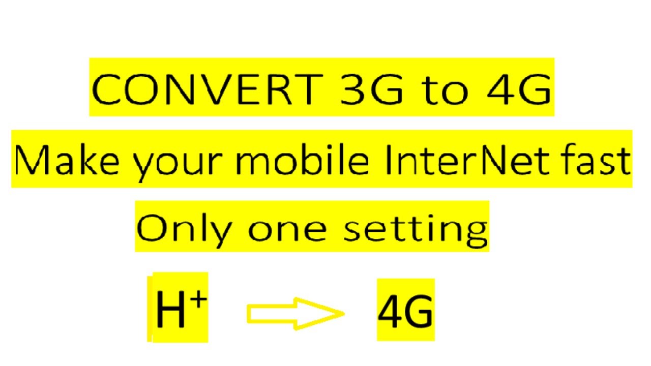 How to convert 3G internet to 4G only one setting / make your mobile internet fast 😮😮.