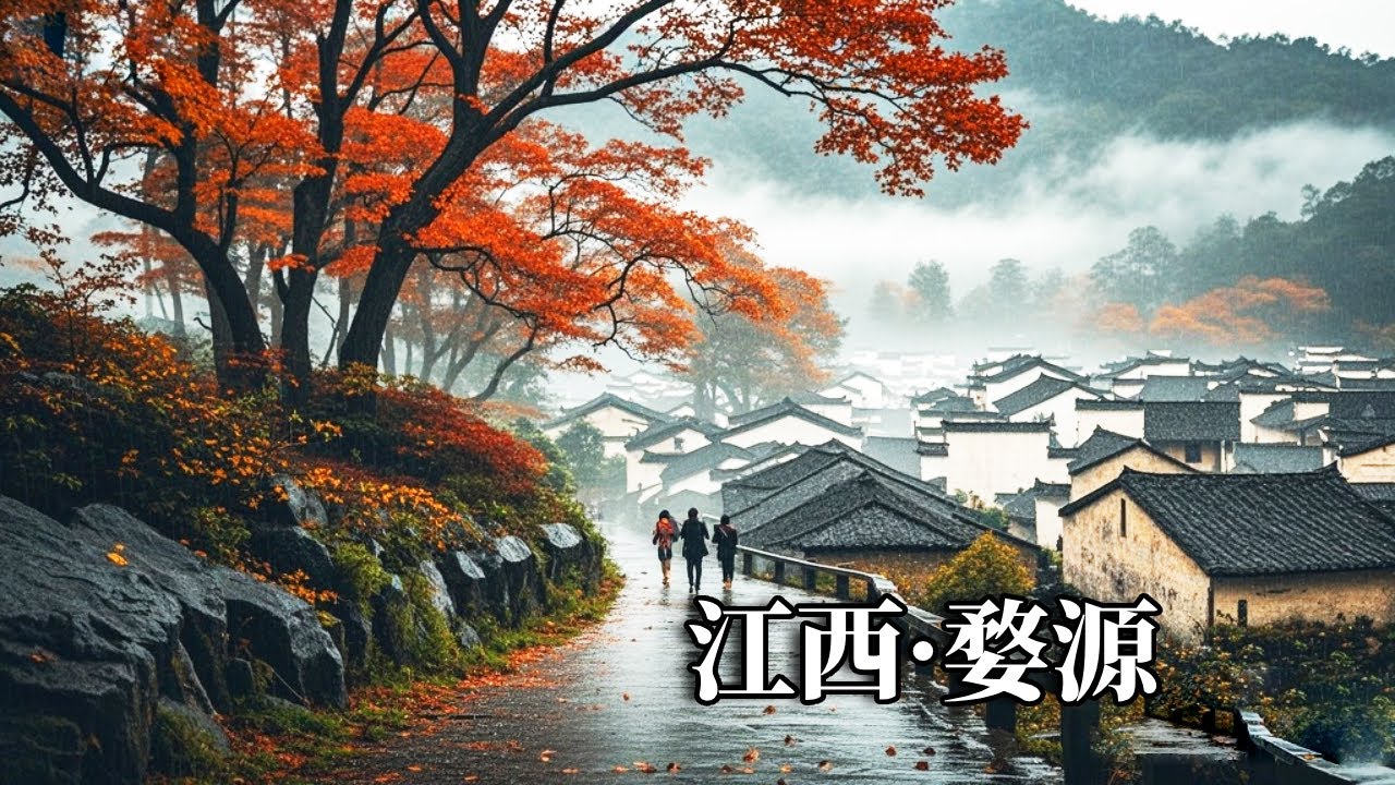 雨中游婺源石城，这里是赏枫胜地，藏在烟雨里的世外桃源【行走世界的北京老刘】