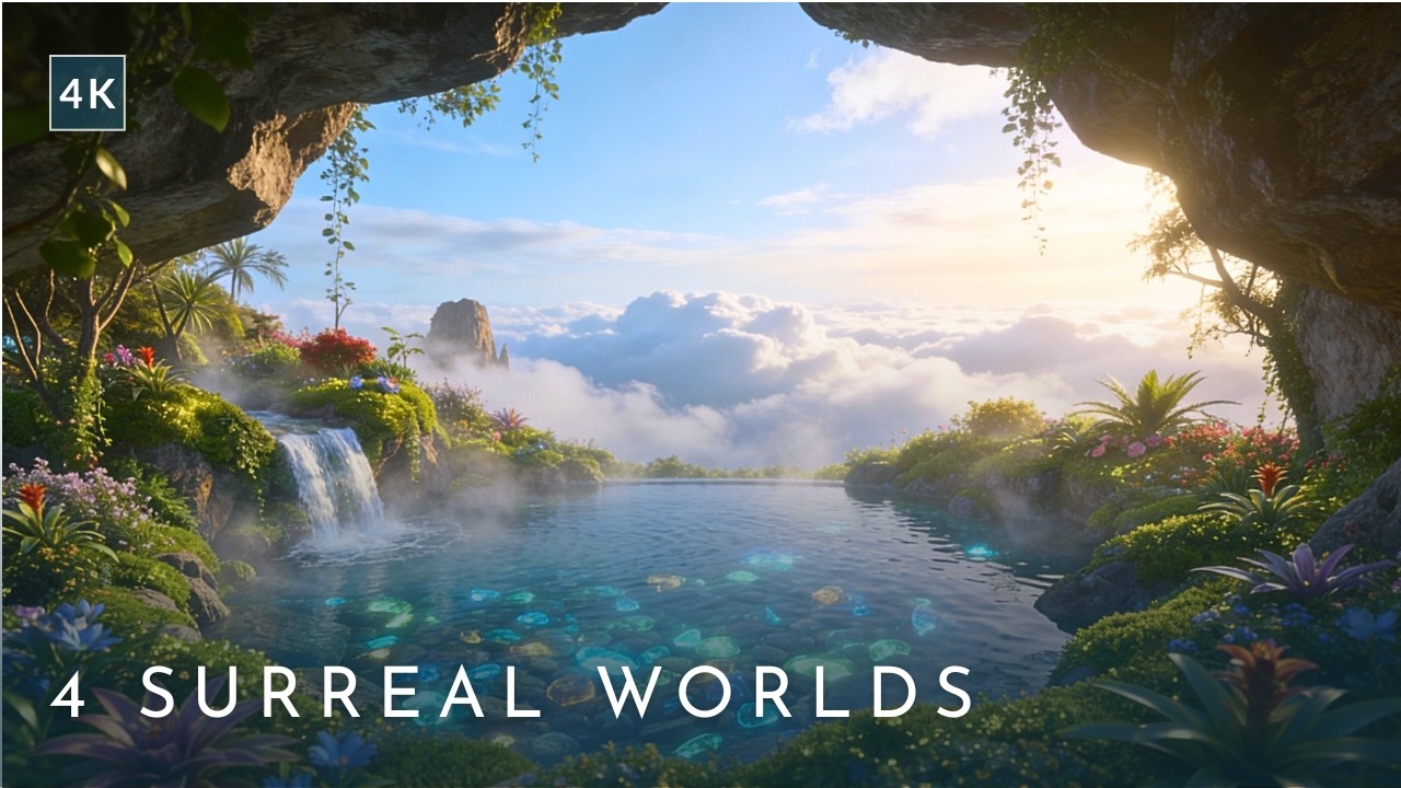 The Ultimate Fantasy Journey [1 Hour] 🌍 4 Surreal Worlds for Sleep & Focus | 4K