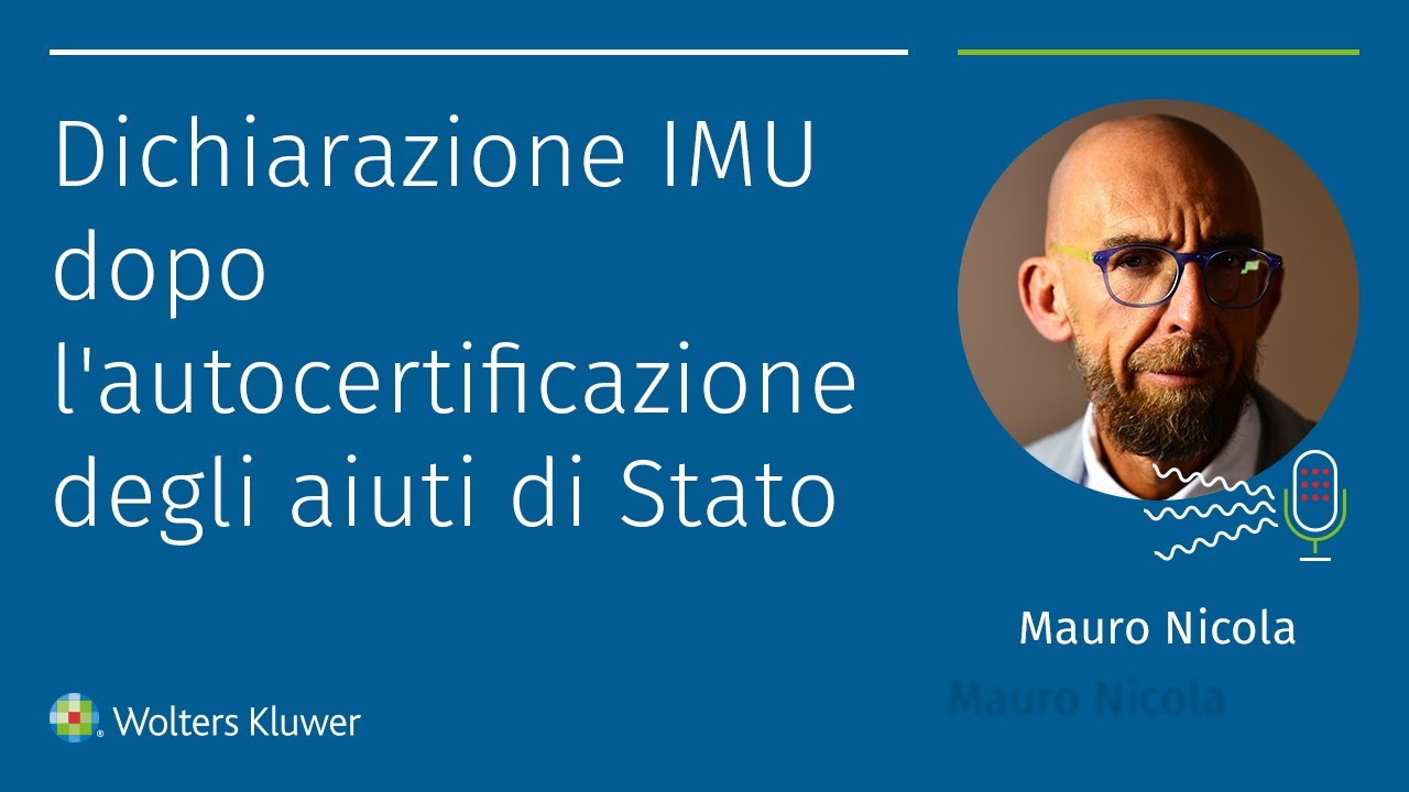 Dichiarazione IMU dopo l'autocertificazione degli aiuti di Stato