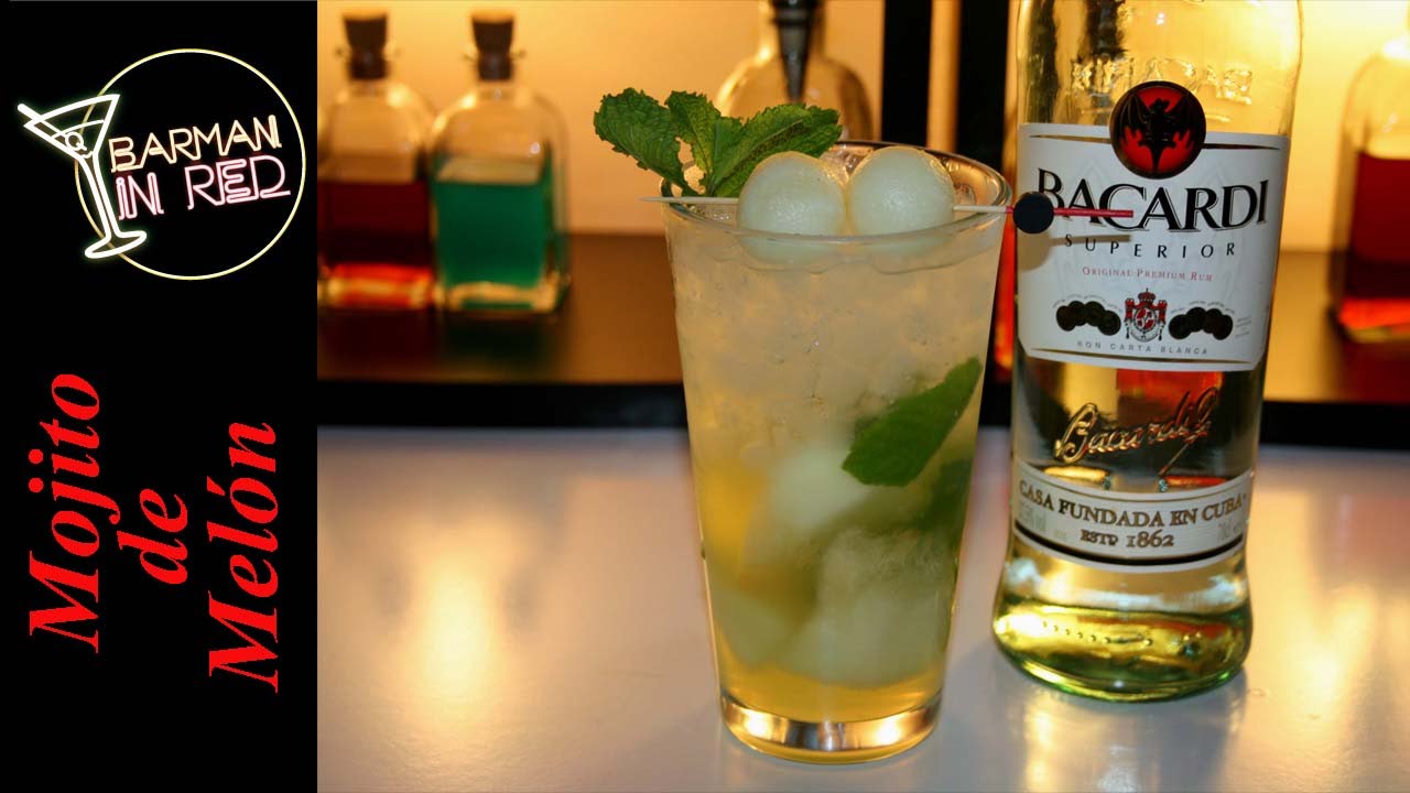 como hacer el coctel MOJITO DE MELON