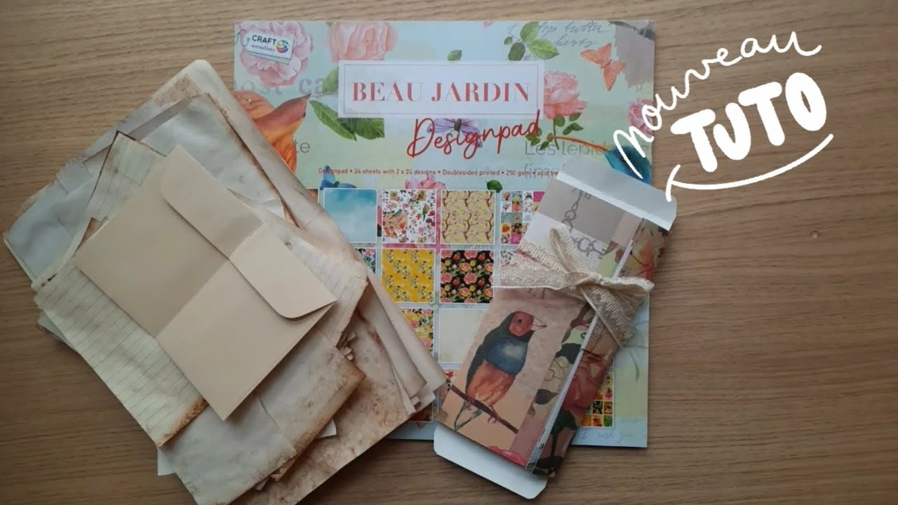 TUTO 1/5 mini junk journal papier Beau Jardin #action !  @Julie bycousucousin