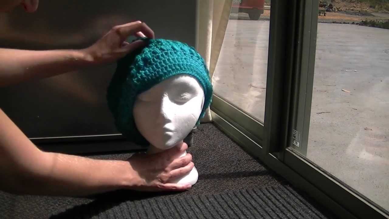 Puff Stitch Slouch Crochet Hat Tutorial